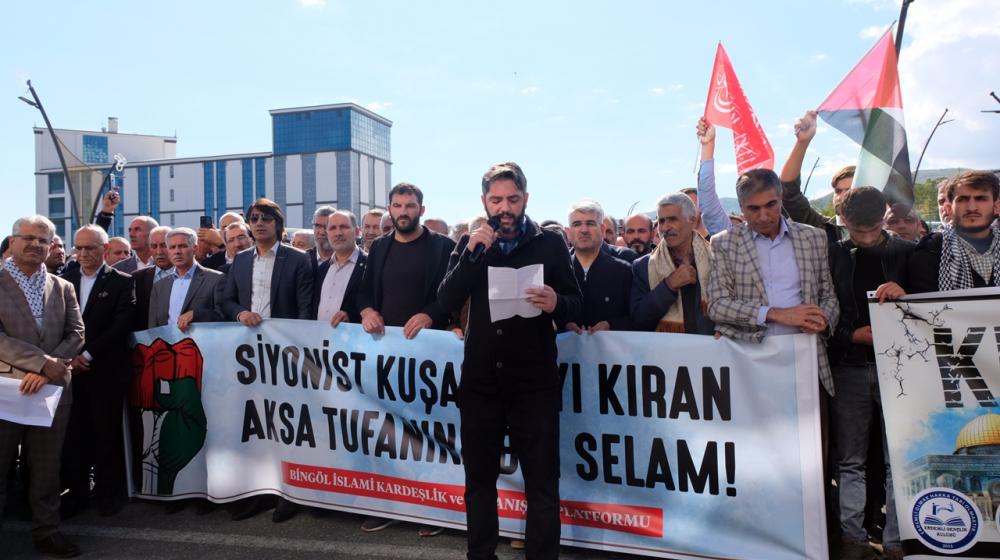 BİNGÖL’DE İSRAİL’E KARŞI PROTESTOLAR DEVAM EDİYOR