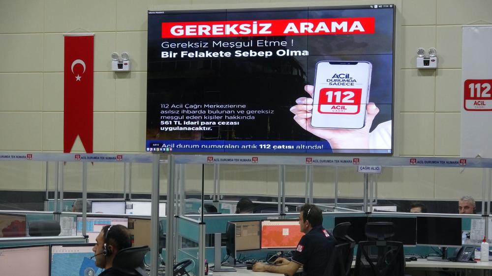 OSMANİYE'DE 112 ACİL ÇAĞRI MERKEZİ'NDEN ASILSIZ ÇAĞRILARA SIKI TAKİP