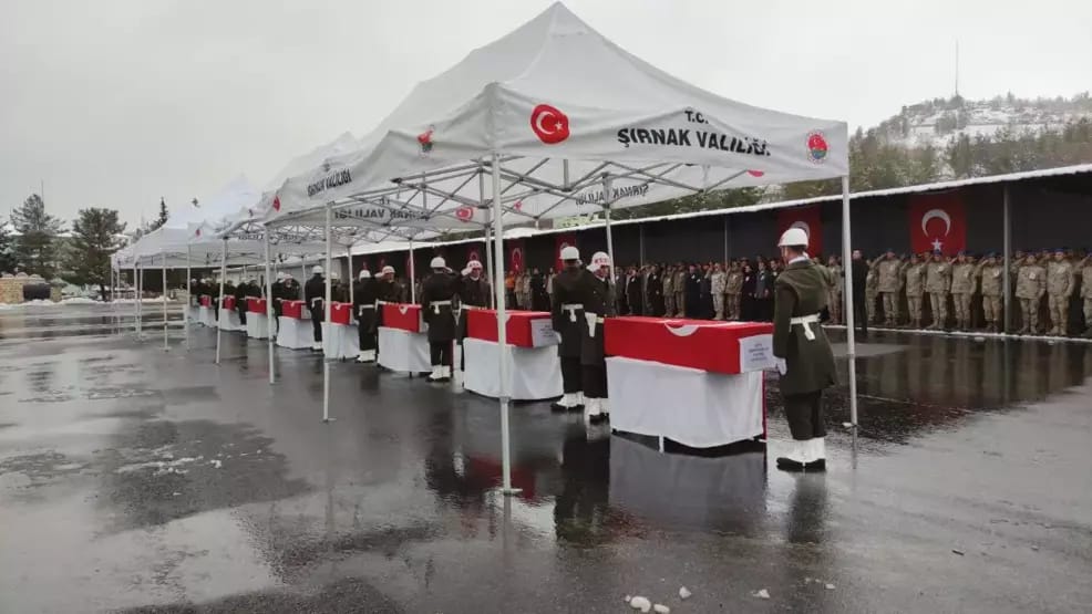 Pençe-Kilit Şehitleri İçin Şırnak’ta Uğurlama Töreni