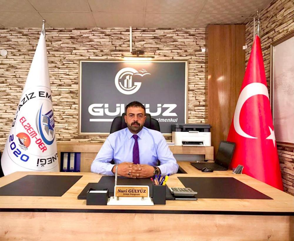 El-Aziz Emlakçılar Derneği Başkanı Nuri Gülyüz Güven Tazeledi