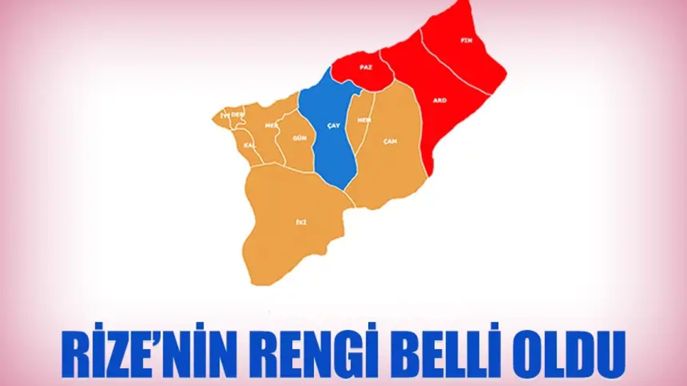 2024 SEÇİMLERİNDE RİZE'NİN RENGİ BELLİ OLDU