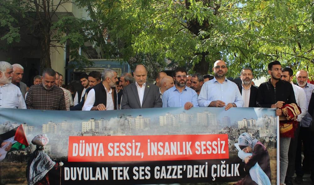 HÜDA PAR BİNGÖL'DEN GAZZE PROTESTOSU: 