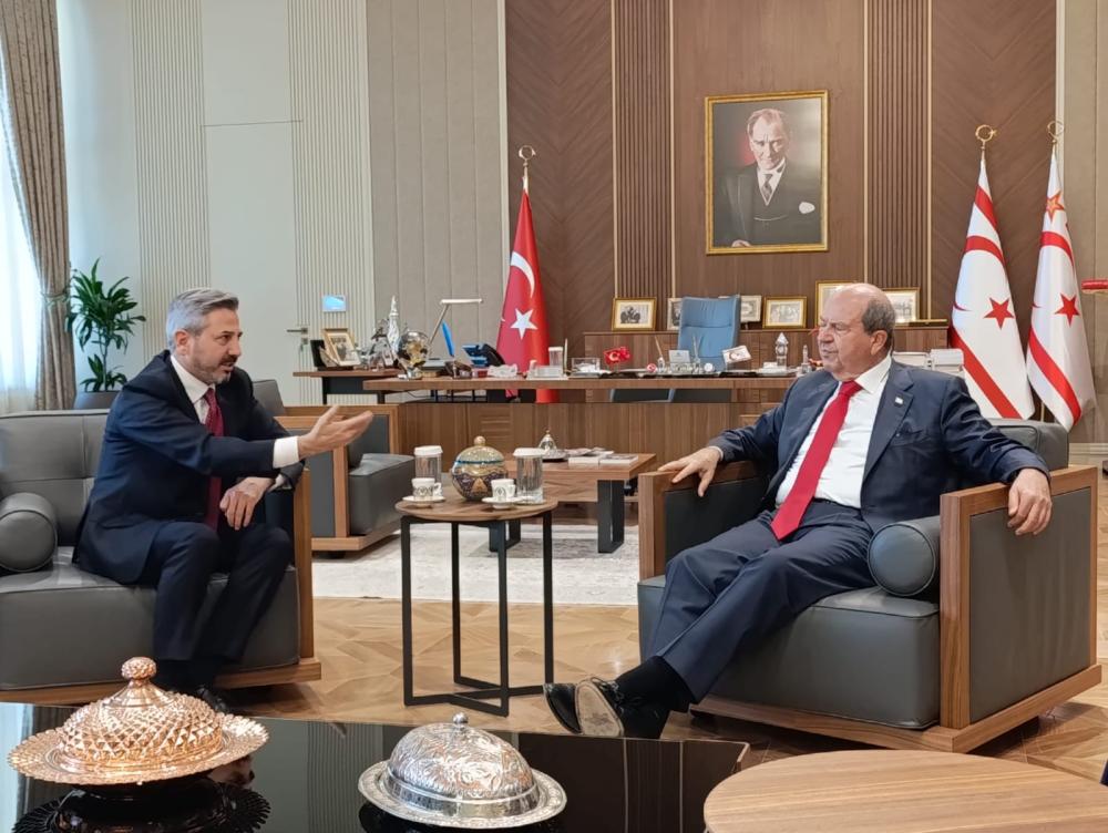 BAKAN YARDIMCISI AHMET AYDIN\'DAN KKTC CUMHURBAŞKANI TATAR’A ZİYARET